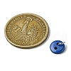 Resin Flat Round 2-Hole Buttons Pendants PALLOY-JF03384-5