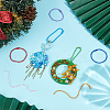 SUNNYCLUE 100Pcs 20 Colors Spray Painted Iron Ball Chains CH-SC0001-03-4