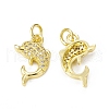 Brass Micro Pave Cubic Zirconia Pendants KK-E068-VB296-1