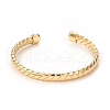 Rack Plating Brass Cuff Bangles for Women Men BJEW-E071-05G-2