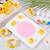 Plastic Clay Pressed Molds Set TOOL-WH0125-70-4
