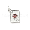Brass Micro Pave Cubic Zirconia Charms KK-I276-52P-1
