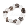 Natural Quartz Crystal and Smoky Quartz Beads Strands G-S386-C16-3
