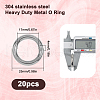 SOFPLATE 20Pcs 304 Stainless Steel Closed Jump Rings STAS-SP0001-85A-2