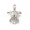 Brass Pave Clear Cubic Zirconia Charms KK-C096-14A-P-1