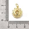 Brass Micro Pave Clear Cubic Zirconia Pendants KK-F899-05A-G-3