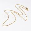 Brass Chain Necklaces MAK-L009-12G-2