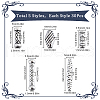 SUNNYCLUE 150Pcs 5 Styles Tibetan Style Alloy Beads FIND-SC0010-57AS-2