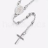 Non-Tarnish 304 Stainless Steel Rosary Bead Necklaces X-NJEW-I205-14P-3
