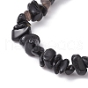 Natural Obsidian Chips Stretch Bracelets BJEW-JB09754-04-4