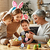 7-Slot Iron Easter Egg Display Stands ODIS-WH0058-21B-EB-6