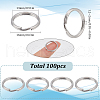 SUNNYCLUE 100Pcs 304 Stainless Steel Split Key Rings STAS-SC0008-79-2