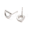Brass Hollow Out Initial Letter Stud Earrings for Women EJEW-A044-01P-D-2