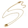 Ion Plating(IP) 304 Stainless Steel Pendant Necklaces NJEW-R050-01G-17-4