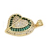 Brass Micro Pave Cubic Zirconia Pendants KK-S526-15G-B-2