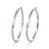 304 Stainless Steel Hoop Earrings EJEW-L232-003C-P-1