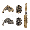  4Pcs 4 Style Brass EDC European Beads FIND-NB0005-02-1