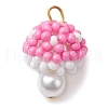 Seed Beads Beaded Charms PALLOY-MZ00332-05-1