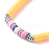 Handmade Polymer Clay Heishi Beads Stretch Bracelet BJEW-JB07372-02-5
