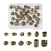 Kissitty 48Pcs 12 Style Tibetan Style Brass Beads KK-KS0001-23-1