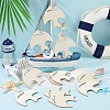 Ocean Theme Wood Pendant Decorations HJEW-WH20016-01B-4
