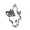 Glass Paper Plane Pendant PALLOY-K001-075B-01-2