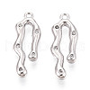 Brass Micro Pave Clear Cubic Zirconia Pendants KK-N267-07P-1