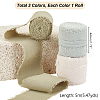 AHADERMAKER 3 Rolls 3 Colors Cotton Frayed Ribbon OCOR-GA0001-85-2