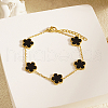 Acrylic Flower Link Chain Bracelet XT3040-1-2