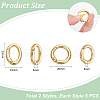 Unicraftale Rack Plating Brass Spring Gate Rings KK-UN0003-05B-2