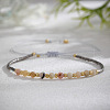 Women's Natural Rose Quartz Faceted Round Beaded Braided Bracelets for Women OH4835-3