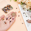 96Pcs 12 Colors Natural & Synthetic Mixed Gemstone Connector Charms PALLOY-HY00039-3