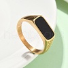 316L Stainless Steel Natural Gemstone Finger Rings for Women RJEW-U054-02C-02G-1