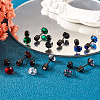  12Pcs 6 Colors Cubic Zirconia Diamond Stud Earrings EJEW-TA0001-09-8
