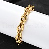 304 Stainless Steel Cable Chain Bracelets for Women BJEW-Q050-01C-G-5