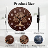 MDF Printed Wall Clock HJEW-WH0058-018-2
