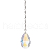Round & Heart & Teardrop & Cone Glass Pendant Decoraiton HJEW-JM02271-3