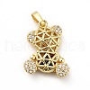Brass Micro Pave Cubic Zirconia Pendants KK-H433-25G-1