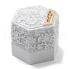 Embossed Hexagon Plastic Rings Storage Boxes CON-P020-C01-2