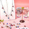 64Pcs 8 Styles Glass & Alloy Pendants PALLOY-TA00177-8
