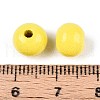 Spray Painted Round Natural Schima Wood Beads WOOD-A018-8mm-04-3