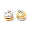 304 Stainless Steel Two Tone Stud Earrings EJEW-F355-05GP-05-2
