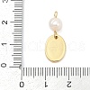 Natural Cultured Freshwater Pearl & Brass Pendants KK-U062-14G-03-3