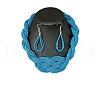 Bohemian Style Glass Seed Beaded Multilayer Necklaces & Teardrop Dangle Earrings Sets WGC6644-02-4