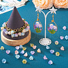  72Pcs 9 Style Handmade Lampwork Bead Caps LAMP-TA0001-07-13