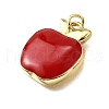 Brass Enamel Pendants KK-B136-07G-02-2