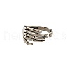 Hand Bone 925 Sterling Silver Adjustable Cuff Rings FS-WG67184-01-5