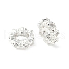 Brass Micro Pave Cubic Zirconia European Beads KK-A254-20S-1