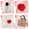 AHADERMAKER 5Pcs 5 Colors Cloth Flower Collar Choker Necklaces AJEW-GA0007-38-3