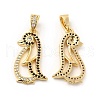Brass Micro Pave Cubic Zirconia Pendants KK-H441-16G-1